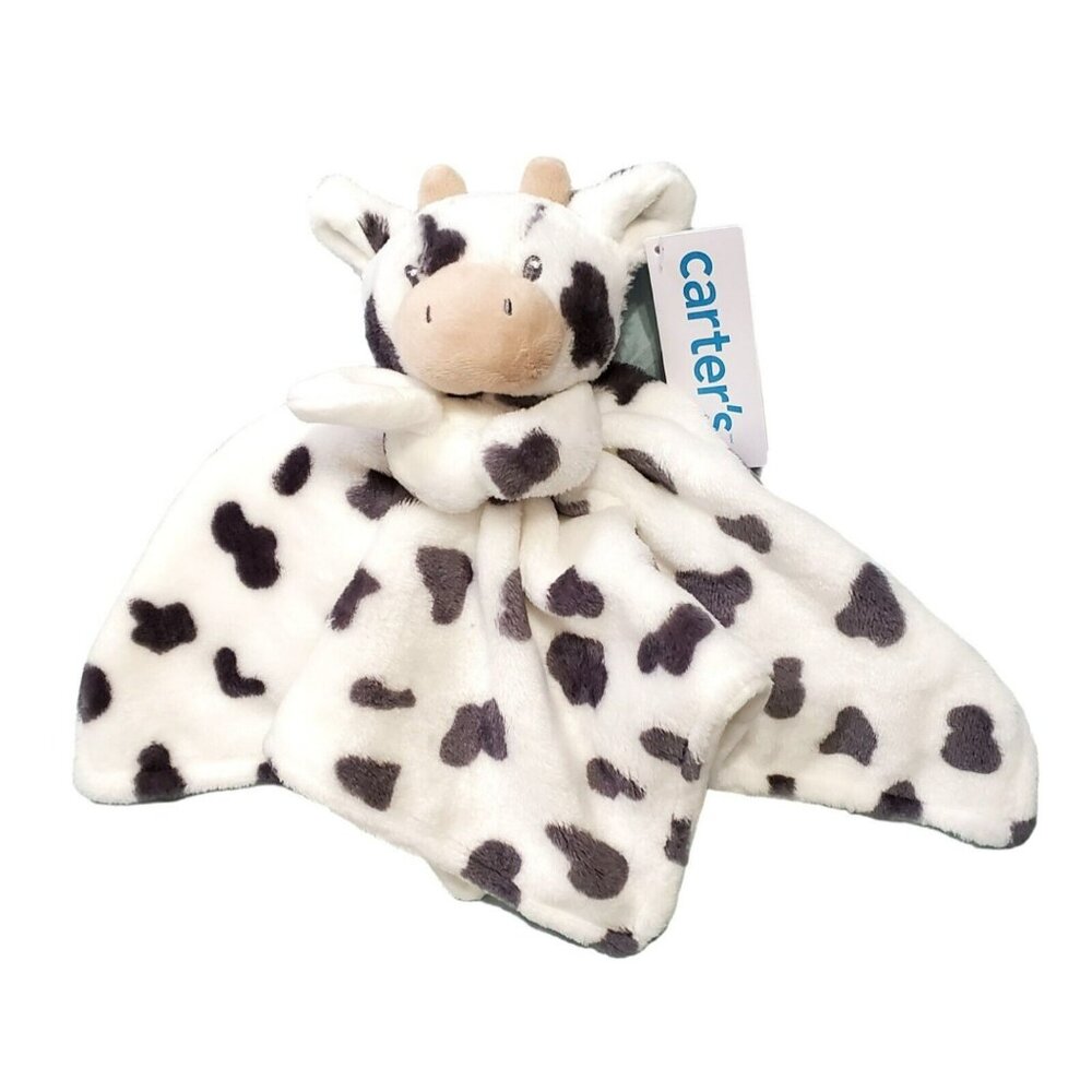New Plush Cuddle Cow Lovey Carters Security Blanket Stuffed Farm Animal Snuggler - Picture 7 of 10